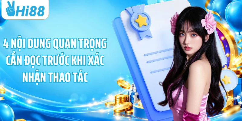 4 nội dung quan trọng cần đọc trước khi xác nhận thao tác
